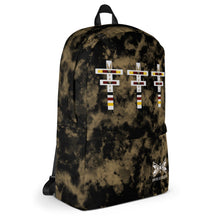 Load image into Gallery viewer, Dragonfly 4 Directions Tie Dye Backpack- Black/Brown