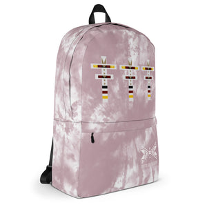 Dragonfly 4 Directions Tie Dye Backpack- Cheyenne Pink