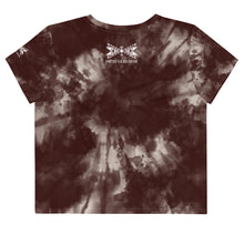Load image into Gallery viewer, Dragonfly Fire Tie Dye Crop Tee- Maroon