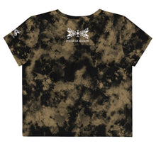 Load image into Gallery viewer, Dragonfly 4 Directions Tie Dye Crop Tee- Black