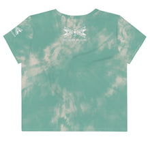 Load image into Gallery viewer, Dragonfly Sacred Tie Dye Crop Tee- Mint
