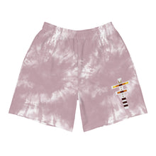 Load image into Gallery viewer, Dragonfly Fire Tie Dye Men's Athletic Long Shorts- Cheyenne Pink