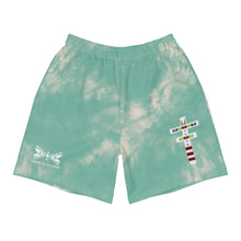 Load image into Gallery viewer, Dragonfly Sacred Tie Dye Men's Athletic Long Shorts- Mint