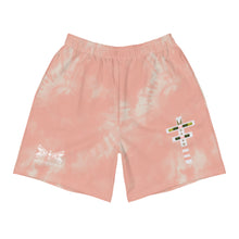 Load image into Gallery viewer, Dragonfly Power Tie Dye Men's Athletic Long Shorts- Peach