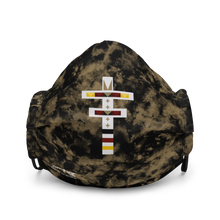 Load image into Gallery viewer, Dragonfly 4 Directions Tie Dye Premium Face Mask- Black/Brown