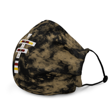 Load image into Gallery viewer, Dragonfly 4 Directions Tie Dye Premium Face Mask- Black/Brown