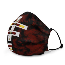 Load image into Gallery viewer, Dragonfly 4 Directions Tie Dye Premium Face Mask- Red/Black