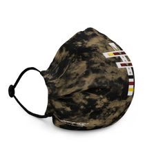 Load image into Gallery viewer, Dragonfly 4 Directions Tie Dye Premium Face Mask- Black/Brown