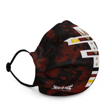 Load image into Gallery viewer, Dragonfly 4 Directions Tie Dye Premium Face Mask- Red/Black