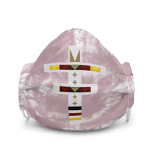 Load image into Gallery viewer, Dragonfly 4 Directions Tie Dye Premium Face Mask- Cheyenne Pink