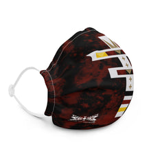Load image into Gallery viewer, Dragonfly 4 Directions Tie Dye Premium Face Mask- Red/Black