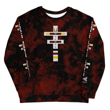Load image into Gallery viewer, Dragonfly 4 Directions Tie Dye Unisex Sweatshirt- Red/Black