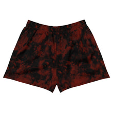 Load image into Gallery viewer, Dragonfly 4 Directions Tie Dye Women's Athletic Shorts- Red/Black