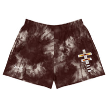 Load image into Gallery viewer, Dragonfly Fire Tie Dye Women's Athletic Shorts- Maroon