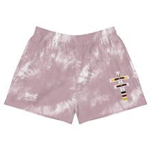 Load image into Gallery viewer, Dragonfly 4 Directions Tie Dye Women's Athletic Shorts- Cheyenne Pink