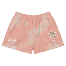 Load image into Gallery viewer, Dragonfly Power Tie Dye Women's Athletic Shorts- Peach