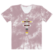 Load image into Gallery viewer, Dragonfly 4 Directions Tie Dye Women's Tee- Cheyenne Pink