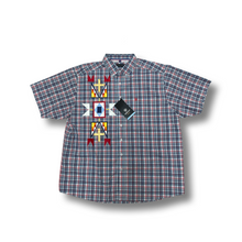 Load image into Gallery viewer, Applique Ariat Pro Series Button Up-Blue/Red- 2XL