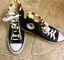 Load image into Gallery viewer, Custom Beaded Converse Hightop Shoes - Original Style