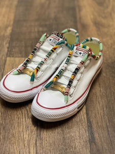 Beaded Converse Low Top W8/M6