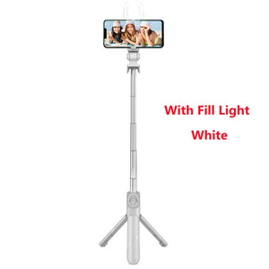Extendable Monopod with Fill Light