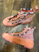 Load image into Gallery viewer, Beaded Converse Hike High Converse Pink Quartz 8.5W/6M
