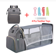 Load image into Gallery viewer, Folding Diaper Bag Lightweight Portable Folding Crib