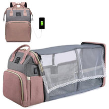 Load image into Gallery viewer, Folding Diaper Bag Lightweight Portable Folding Crib