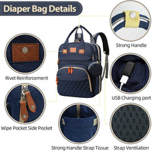 Load image into Gallery viewer, Changing Station Diaper Bag Backpack