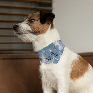 Sioux Blue Tie Dye Pet Bandana Collar