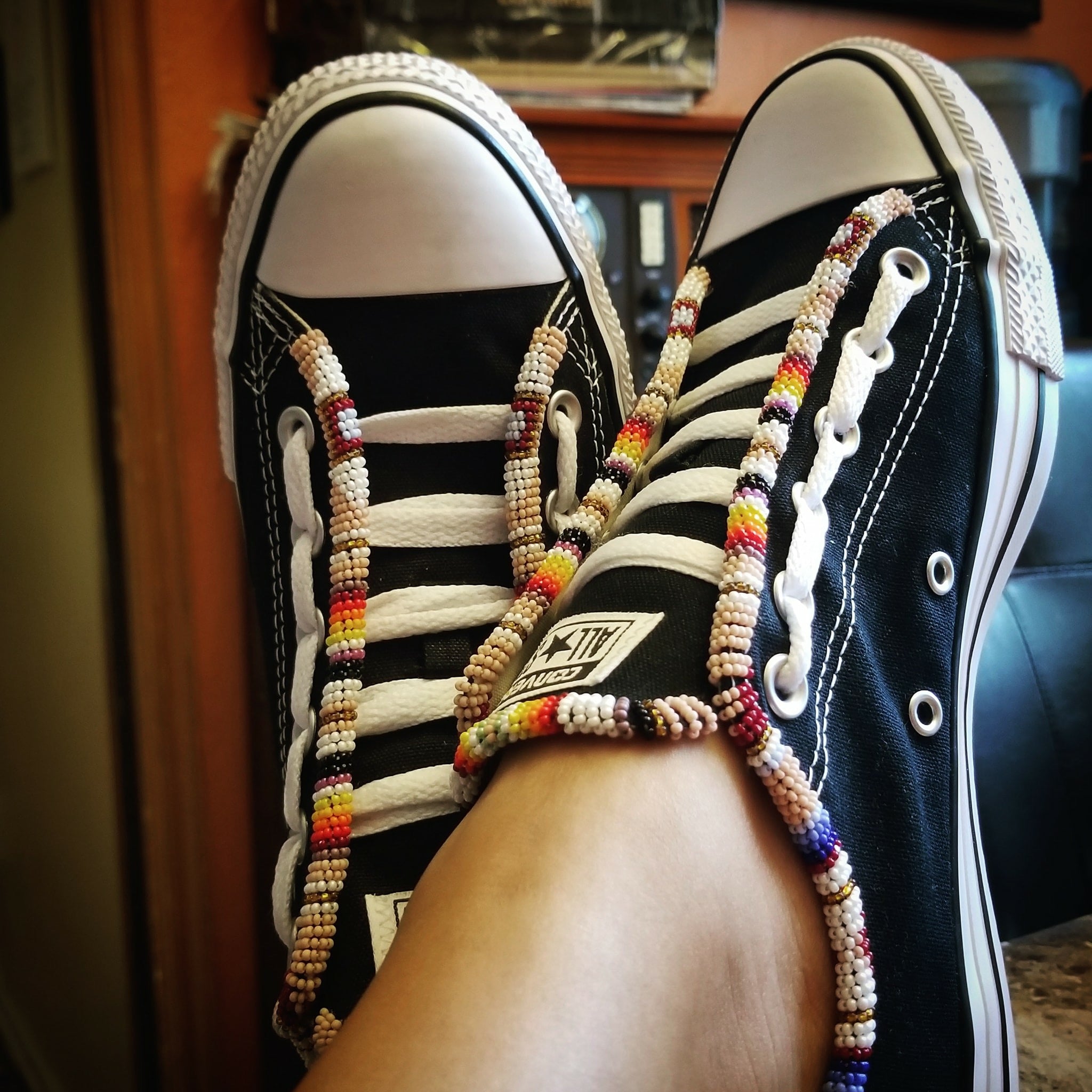 Custom Beaded Chuck Taylor Hightops- Original Style – Spotted-Elk Collective