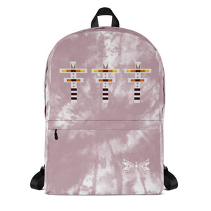 Dragonfly Fire Tie Dye Backpack- Cheyenne Pink