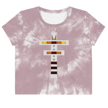Load image into Gallery viewer, Dragonfly Fire Tie Dye Crop Tee- Cheyenne Pink