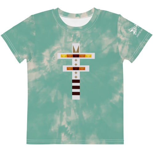 Dragonfly Fire Tie Dye Kids Tee- Mint