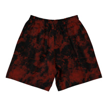 Load image into Gallery viewer, Dragonfly 4 Directions Tie Dye Men&#39;s Athletic Long Shorts-Red/Black