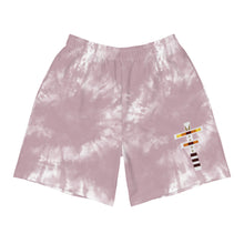 Load image into Gallery viewer, Dragonfly Fire Tie Dye Men&#39;s Athletic Long Shorts- Cheyenne Pink
