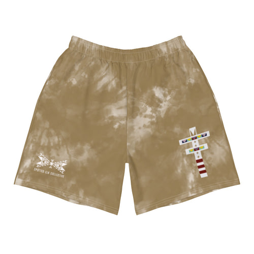 Dragonfly Sacred Tie Dye Men's Athletic Long Shorts- Hide