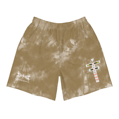 Dragonfly Power Tie Dye Men's Athletic Long Shorts- Hide
