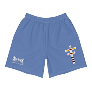 Dragonfly Sioux Blue Men's Athletic Long Shorts
