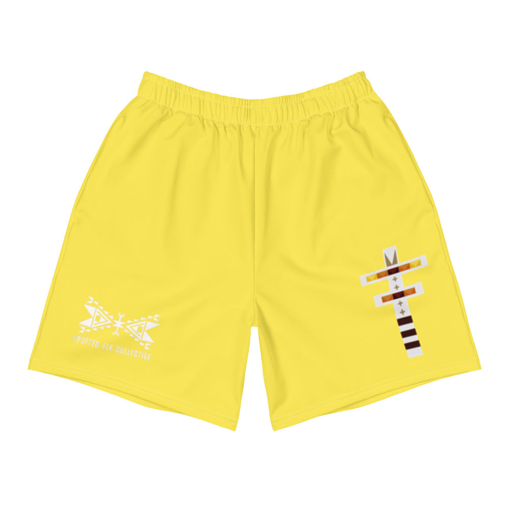 Dragonfly Fire Yellow Men's Athletic Shorts