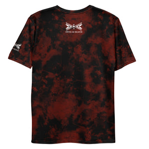 Dragonfly 4 Directions Tie Dye Men's Tee- Red/Black