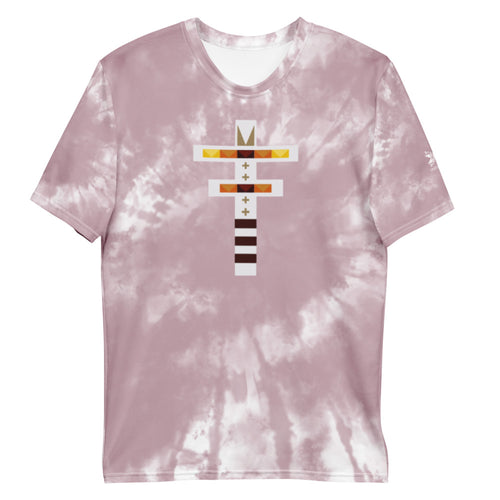 Dragonfly Fire Tie Dye Men's Tee- Cheyenne Pink
