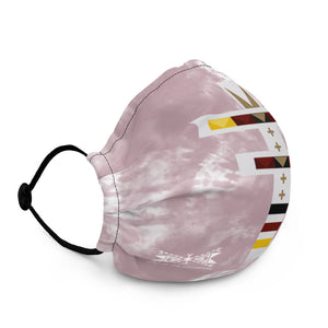 Dragonfly 4 Directions Tie Dye Premium Face Mask- Cheyenne Pink