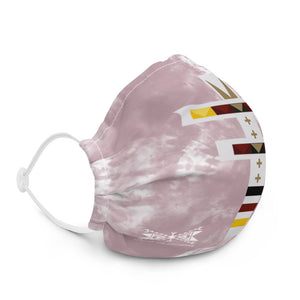 Dragonfly 4 Directions Tie Dye Premium Face Mask- Cheyenne Pink