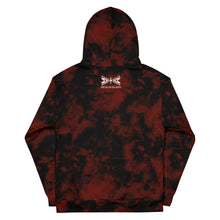 Load image into Gallery viewer, Dragonfly 4 Directions Tie Dye Unisex Hoodie- Red/Black