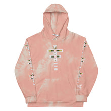 Load image into Gallery viewer, Dragonfly Power Tie Dye Unisex Hoodie- Peach