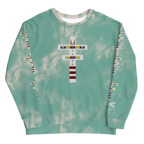 Dragonfly Sacred Tie Dye Unisex Crew- Mint