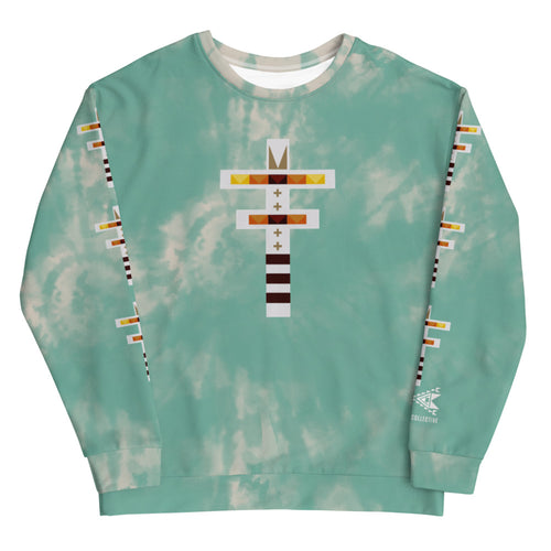 Dragonfly Fire Tie Dye Unisex Crew- Mint