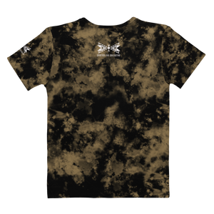 Dragonfly 4 Directions Tie Dye Women's Tee- Black/Brown