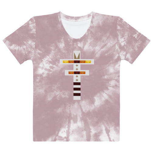 Dragonfly Fire Tie Dye Women's Tee- Cheyenne Pink
